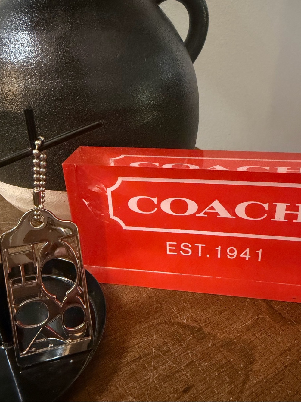 Coach 70th Anniversary XL Metal Hang Tag